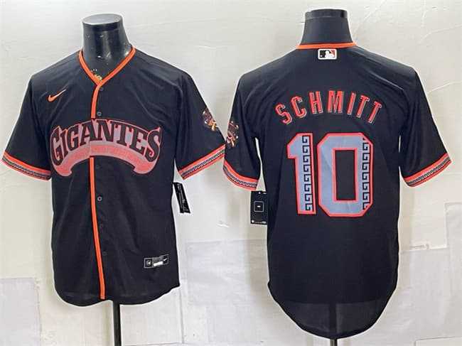 Mens San Francisco Giants #10 Casey Schmitt Black 2026 Alternate Stadium Stitched Jersey Dzhi->san francisco giants->MLB Jersey