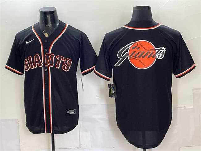 Mens San Francisco Giants Team Big Logo 2026 Fashion Replica Black Out Stitched Jersey Dzhi->san francisco giants->MLB Jersey