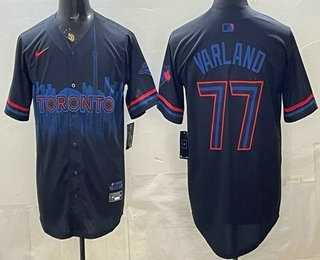 Men%27s Toronto Blue Jays #77 Louis Varland Black City Limited Jersey->toronto blue jays->MLB Jersey