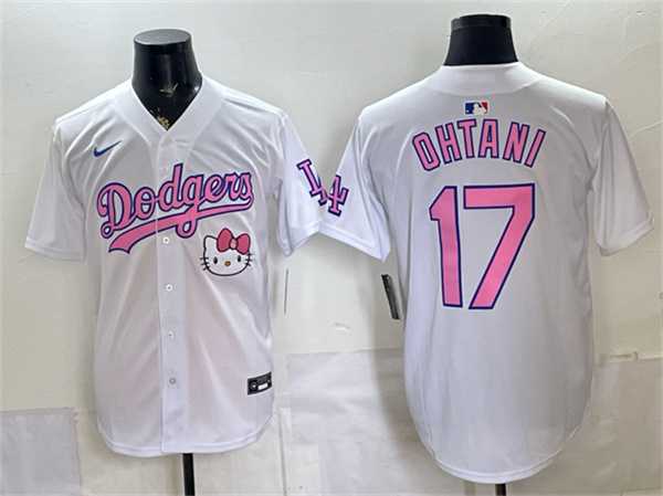 Womens Los Angeles Dodgers #17 Shohei Ohtani White 2025 Hello Kitty Vapor Limited Stitched Jersey(Run Small) Dzhi->mlb womens jerseys->MLB Jersey