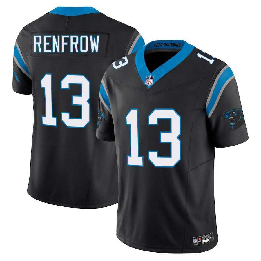 Men & Women & Youth Carolina Panthers #13 Hunter Renfrow Black Limited Stitched Jersey->carolina panthers->NFL Jersey