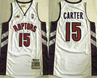 Mens Toronto Raptors #15 Vince Carter White 2000 Hardwood Classics Soul AU Throwback Jersey->nba youth jerseys->NBA Jersey