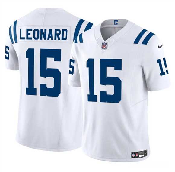 Men & Women & Youth Indianapolis Colts #15 Riley Leonard White 2025 F.U.S.E. Vapor Limited Stitched Jersey->indianapolis colts->NFL Jersey