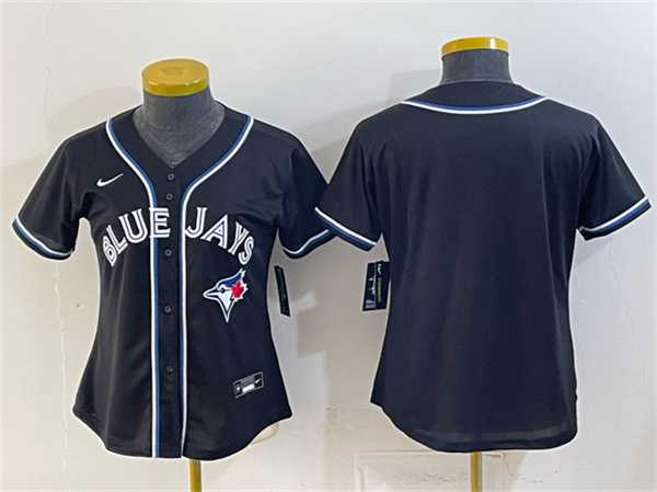 Womens Toronto Blue Jays Blank 2026 Fashion Replica Black Out Stitched Jersey(Run Small)->mlb womens jerseys->MLB Jersey
