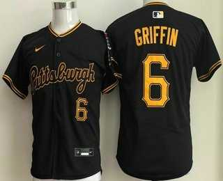 Youth Pittsburgh Pirates #6 Konnor Griffin Black Alternate Limited Jersey->mlb womens jerseys->MLB Jersey