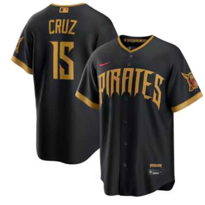 Men%27s Pittsburgh Pirates #15 Oneil Cruz Black 2026 City Connect Stadium Jersey->pittsburgh pirates->MLB Jersey