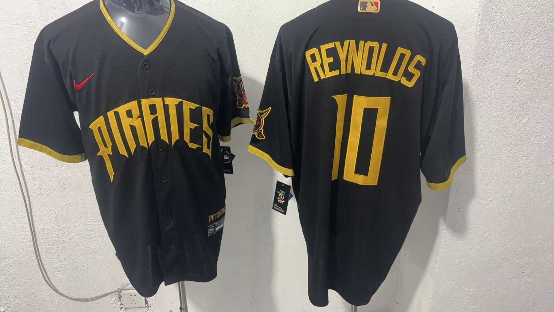Men%27s Pittsburgh Pirates #10 Bryan Reynolds Black 2026 City Connect Stadium Jersey->pittsburgh pirates->MLB Jersey
