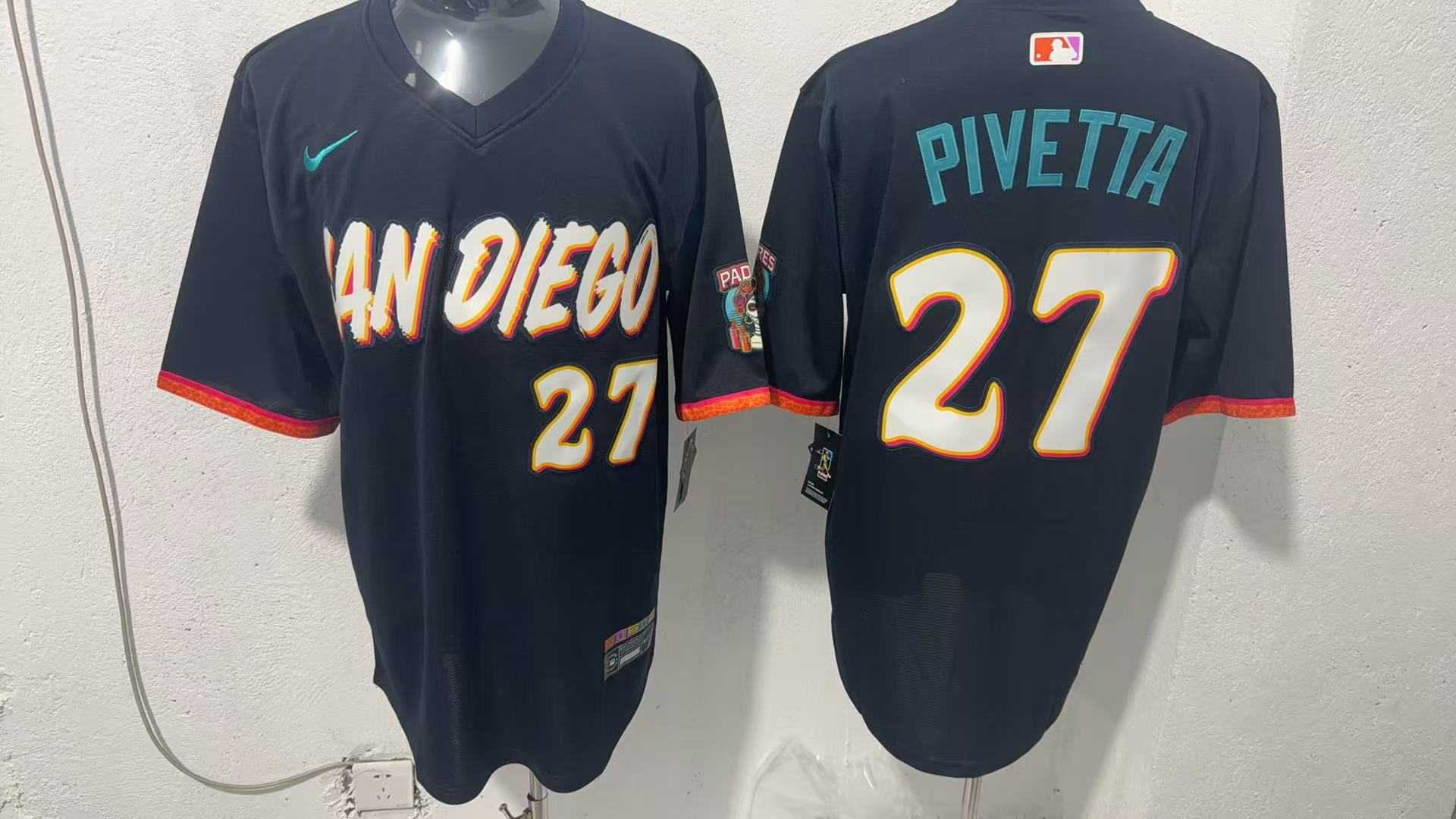 Men%27s San Diego Padres #27 Nick Pivetta Black 2026 City Connect Stadium Jersey->san diego padres->MLB Jersey