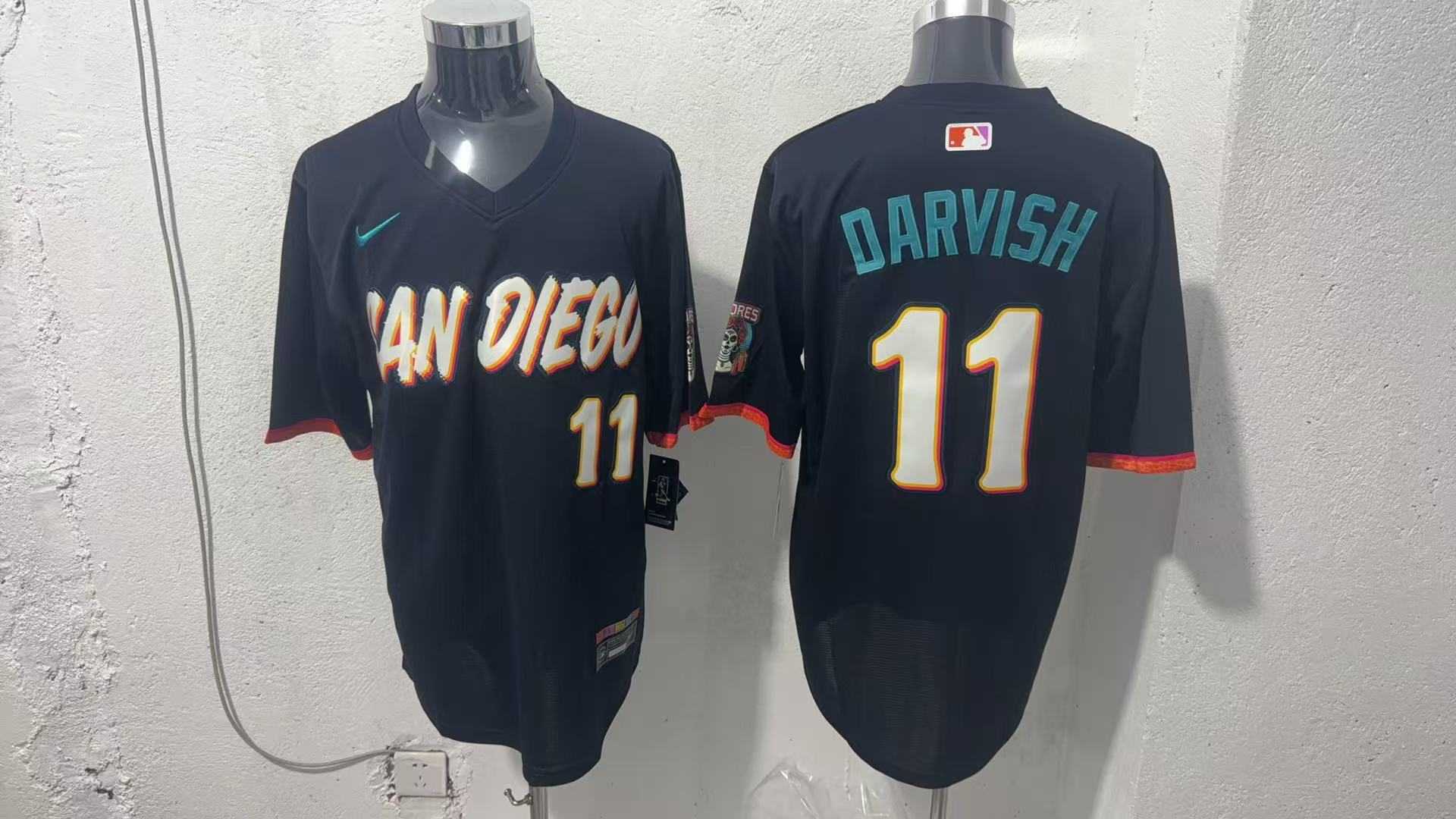 Men%27s San Diego Padres #11 Yu Darvish Black 2026 City Connect Stadium Jersey->san diego padres->MLB Jersey