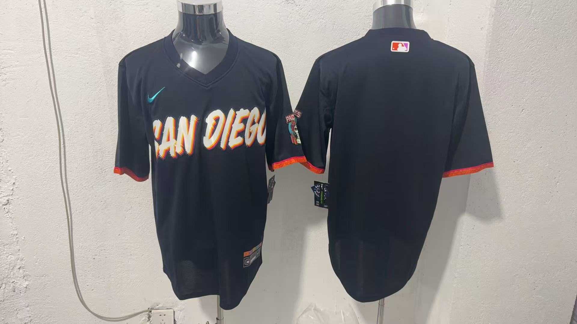 Men%27s San Diego Padres Blank Black 2026 City Connect Stadium Jersey->san diego padres->MLB Jersey