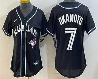 Youth Toronto Blue Jays #7 Kazuma Okamoto 2026 Black Fashion Cool Base Jersey->mlb womens jerseys->MLB Jersey