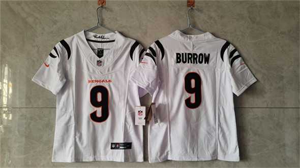 Women%27s Cincinnati Bengals #9 Joe Burrow White F.U.S.E. Vapor Stitched Jersey->cincinnati bengals->NFL Jersey