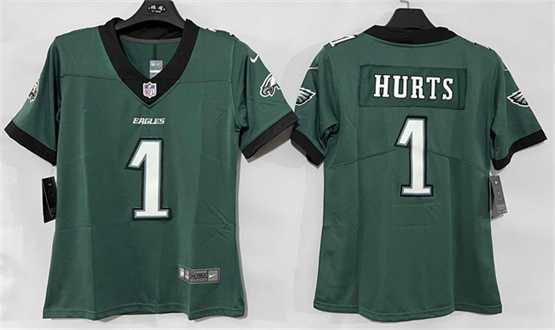 Women%27s Philadelphia Eagles #1 Jalen Hurts Green New Vapor Untouchable Limited Stitched Jersey->philadelphia eagles->NFL Jersey