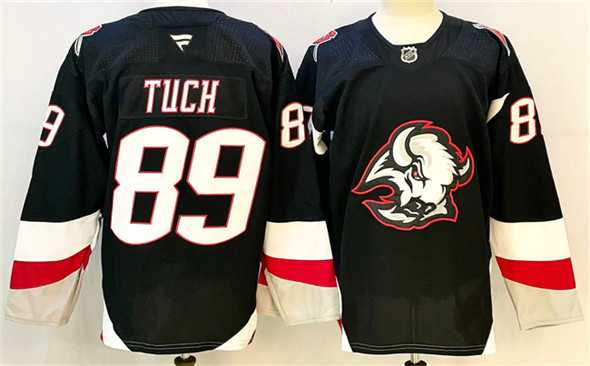 Mens Buffalo Sabres #89 Alex Tuch Black 2024-25 Alternate Stitched Hockey Jersey->buffalo sabres->NHL Jersey