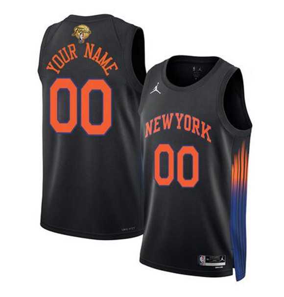 Men%27s New Yok Knicks Active Player Custom Black 2026 Finals Patch Statement Edition Stitched Basketball Jersey->customized nhl jersey->Custom Jersey