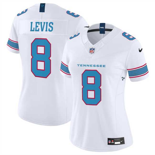 Womens Tennessee Titans #8 Will Levis White 2026 F.U.S.E. Vapor Limited Stitched Jersey Dzhi->->NFL Jersey