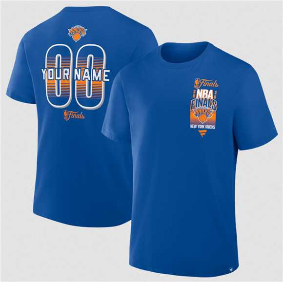 Men%27s New York Knicks Blue 2026 Finals Custom Legacy T-Shirt->customized nba jersey->Custom Jersey