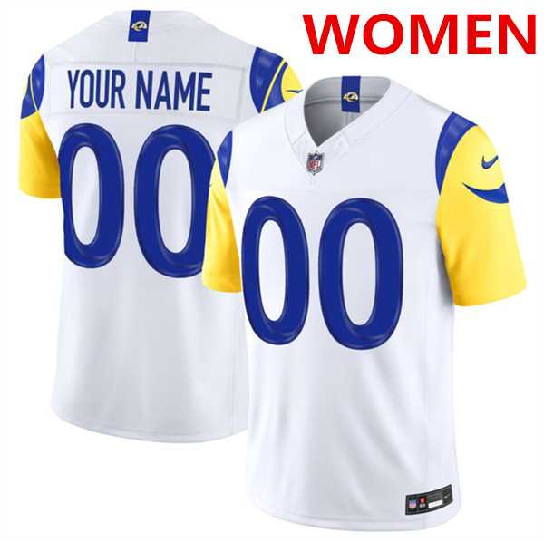 Women%27s Los Angeles Rams Active Player Custom White 2026 F.U.S.E. Vapor Limited Football Stitched Jersey->atlanta braves->MLB Jersey