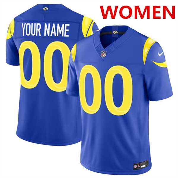 Women%27s Los Angeles Rams Active Player Custom Royal 2026 F.U.S.E. Vapor Limited Football Stitched Jersey->customized nba jersey->Custom Jersey