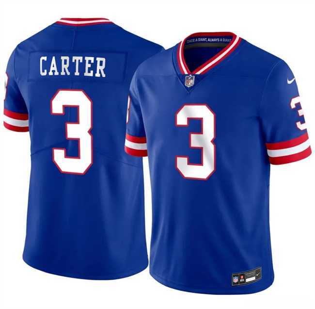 Men & Women & Youth New York Giants #3 Abdul Carter Blue 2026 Classic Vapor Untouchable Limited Stitched Jersey->kansas city chiefs->NFL Jersey