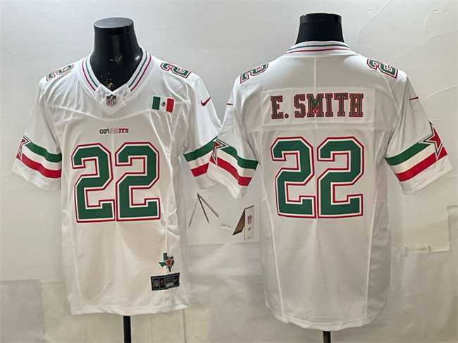 Men%27s Dallas Cowboys #22 Emmitt Smith 2024 Mexico White F.U.S.E. Stitched Jersey->dallas cowboys->NFL Jersey