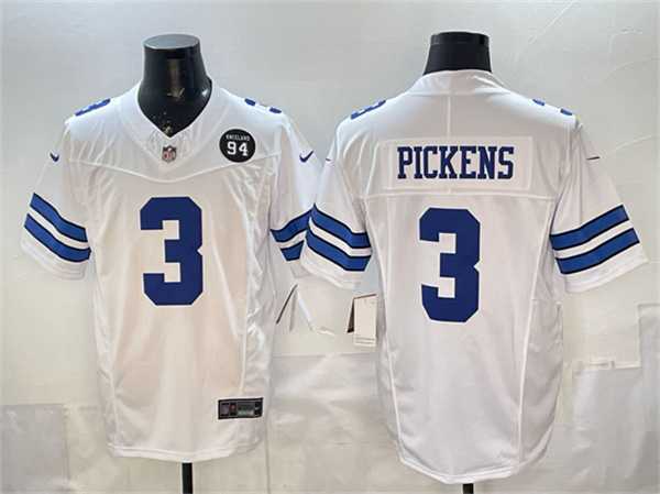 Men%27s Dallas Cowboys #3 George pickens Navy F.U.S.E. 94 Marshawn Kneeland Memorial Patch Vapor Limited Stitched Jersey->dallas cowboys->NFL Jersey