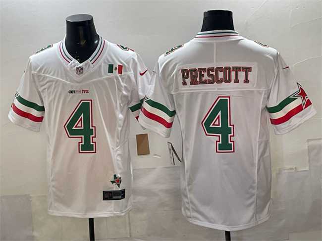 Men%27s Dallas Cowboys #4 Dak Prescott 2024 Mexico White F.U.S.E. Stitched Jersey->dallas cowboys->NFL Jersey