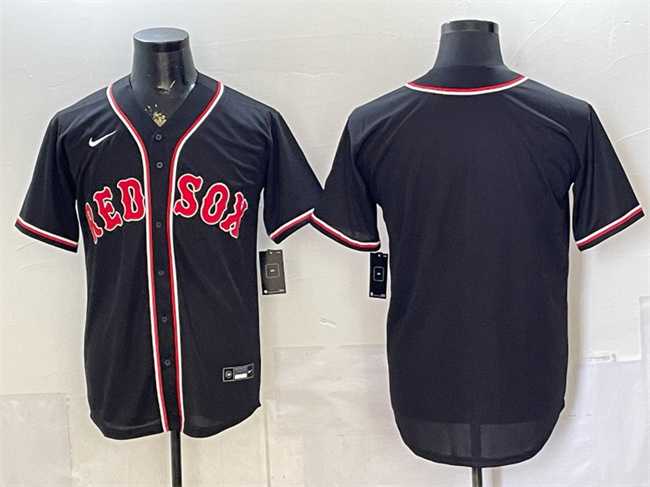 Mens Boston Red Sox Blank 2026 Fashion Replica Black Out Stitched Jersey->boston red sox->MLB Jersey