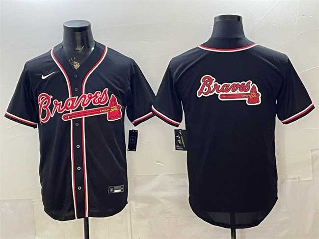 Mens Atlanta Braves Team Big Logo 2026 Fashion Replica Black Out Stitched Jersey Dzhi->atlanta braves->MLB Jersey