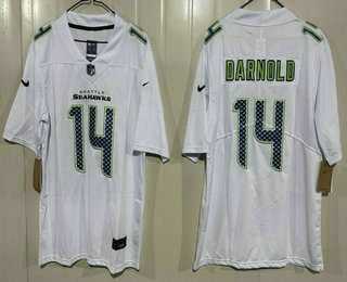 Men%27s Seattle Seahawks #14 Sam Darnold Limited White Fashion Vapor Jersey->seattle seahawks->NFL Jersey