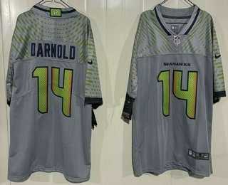 Men%27s Seattle Seahawks #14 Sam Darnold Limited Gray Rivalries Vapor Jersey->seattle seahawks->NFL Jersey