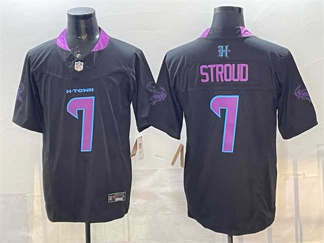 Mens Houston Texans #7 C.J. Stroud Black F.U.S.E. 2025 DJ SCREW Vapor Limited Stitched Jersey->houston texans->NFL Jersey