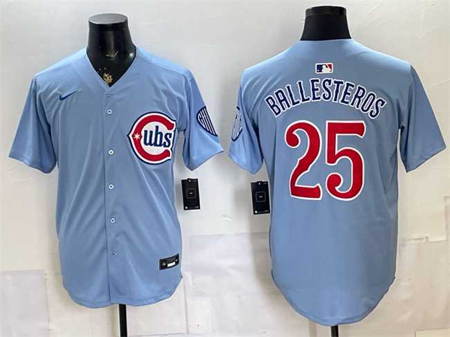 Men%27s Chicago Cubs #25 Moises Ballesteros Blue 2026 2nd Alternate Limited Stitched Jersey->chicago cubs->MLB Jersey