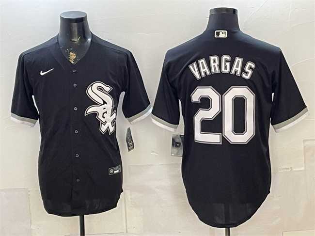 Mens Chicago White Sox #20 Miguel Vargas Black Stitched Jersey->chicago white sox->MLB Jersey