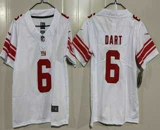 Youth New York Giants #6 Jaxson Dart Limited White Vapor Jersey->new york giants->NFL Jersey