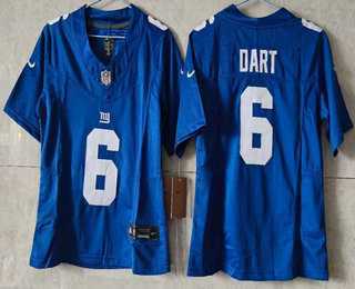 Youth New York Giants #6 Jaxson Dart Limited FUSE Blue Vapor Jersey->new york giants->NFL Jersey