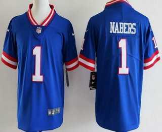 Youth New York Giants #1 Malik Nabers Limited Blue Classic Vapor Jersey->seattle seahawks->NFL Jersey