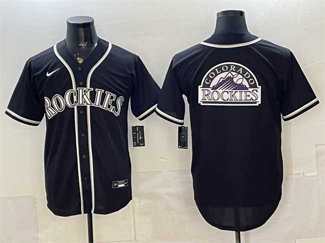 Men%27s Colorado Rockies Team Big Logo 2026 Fashion Replica Black Out Stitched Jersey Dzhi->cleveland guardians->MLB Jersey