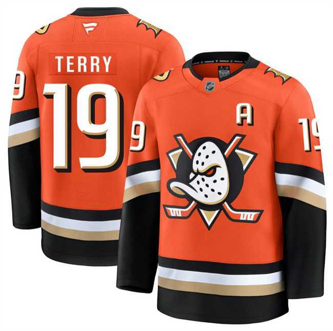 Men%27s Anaheim Ducks #19 Troy Terry Orange 2026 Home Stitched Jersey Dzhi->detroit red wings->NHL Jersey
