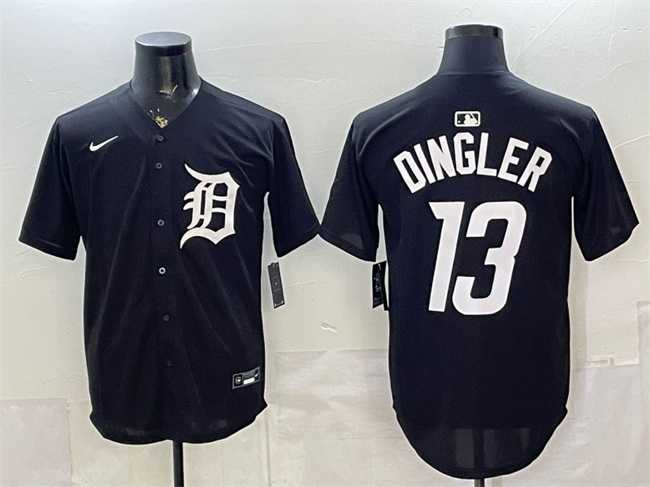 Mens Detroit Tigers #13 Dillon Dingler Black Limited Stitched Jersey->detroit tigers->MLB Jersey