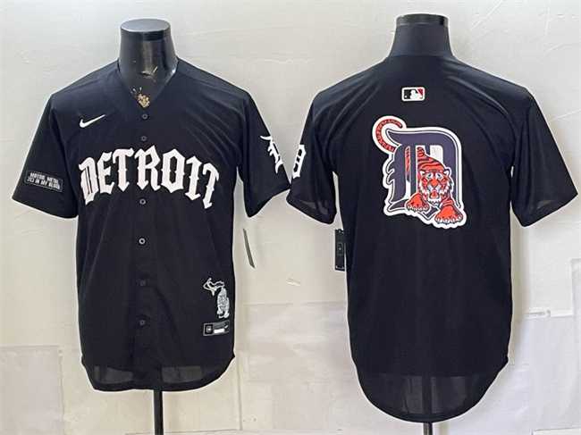 Mens Detroit Tigers Team Big Logo 2026 Black Motor Gothic Edition Vapor Premier Limited Stitched Jersey Dzhi->detroit tigers->MLB Jersey