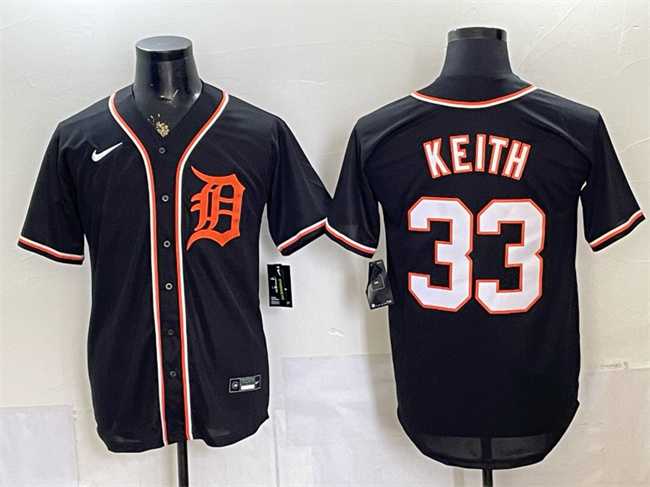 Mens Detroit Tigers #33 Colt Keith 2026 Fashion Replica Black Out Stitched Jersey->detroit tigers->MLB Jersey