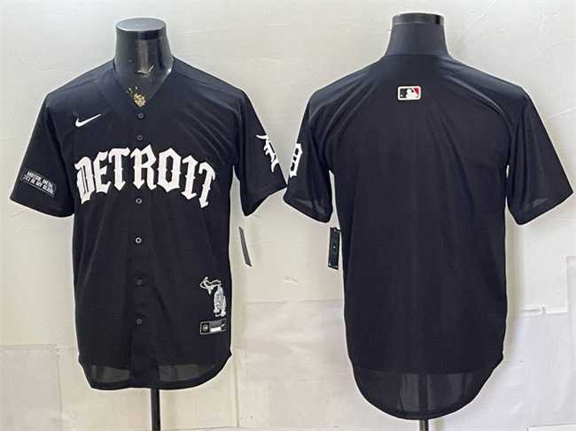 Mens Detroit Tigers Blank 2026 Black Motor Gothic Edition Vapor Premier Limited Stitched Jersey Dzhi->detroit tigers->MLB Jersey