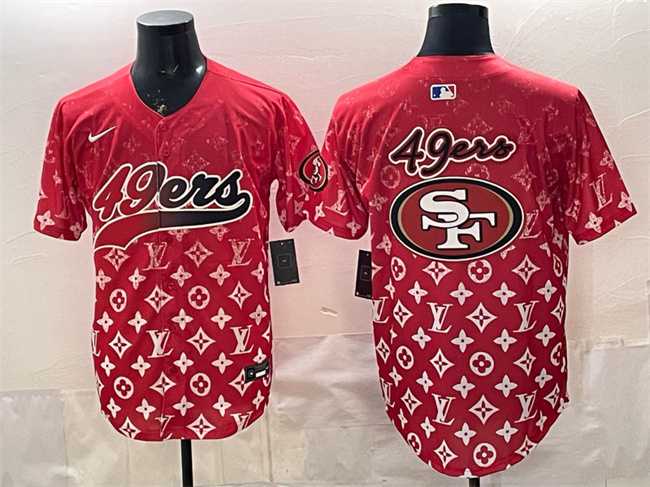 Men%27s San Francisco 49ers Team Big Logo Red Limited Stitched Baseball Jersey->seattle seahawks->NFL Jersey