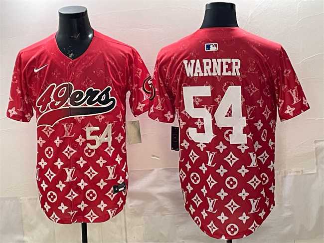 Mens San Francisco 49ers #54 Fred Warner Red Limited Stitched Baseball Jersey->san francisco 49ers->NFL Jersey