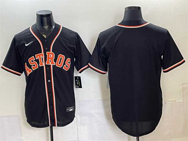 Men%27s Houston Astros Blank 2026 Fashion Replica Black Out Stitched Jersey->los angeles angels->MLB Jersey