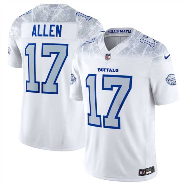 Youth Buffalo Bills #17 Josh Allen White 2025 F.U.S.E. Rivalries Vapor Untouchable Stitched Jersey Dzhi->buffalo bills->NFL Jersey