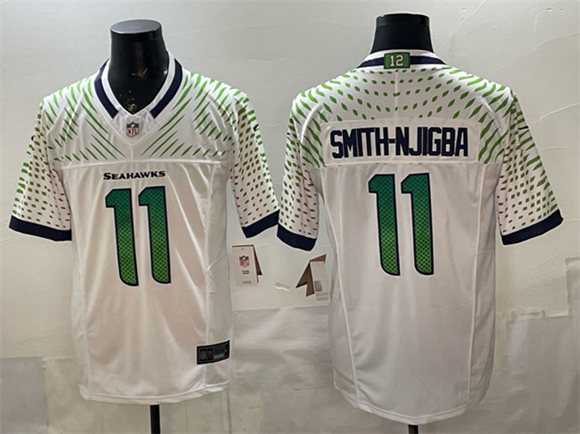 Men%27s Seattle Seahawks #11 Jaxon Smith-Njigba White 2025 F.U.S.E. %27Rivalries%27 Vapor Untouchable Limited Stitched Jersey->buffalo bills->NFL Jersey
