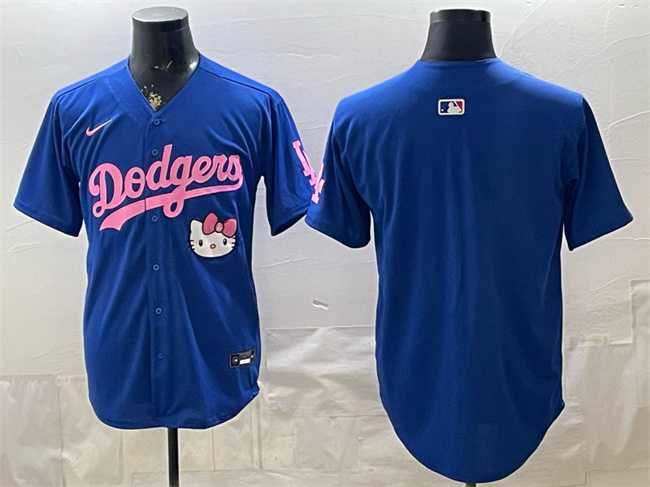 Mens Los Angeles Dodgers Blank Royal Hello Kitty Night Stitched Jersey Dzhi->los angeles dodgers->MLB Jersey