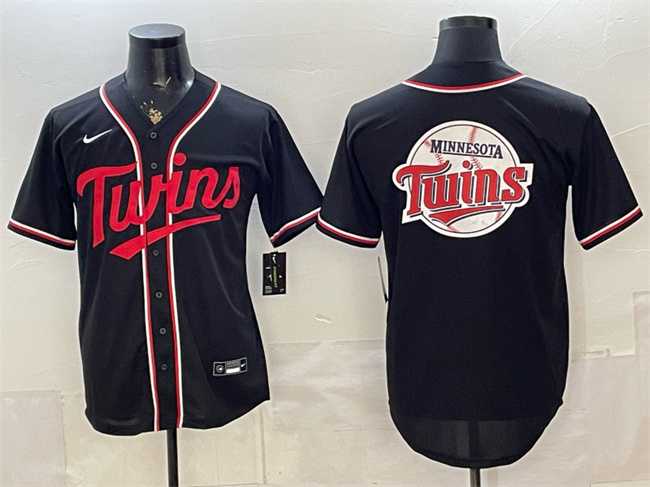 Men%27s Minnesota Twins Team Big Logo 2026 Fashion Replica Black Out Stitched Jersey Dzhi->new york yankees->MLB Jersey